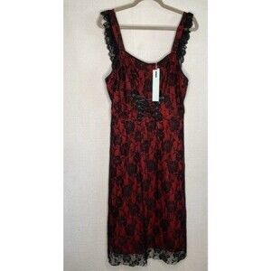NWT Dressfo Lace Corset Midi Vampire Goth Whimsigoth Dress Women Plus Size 3XL
